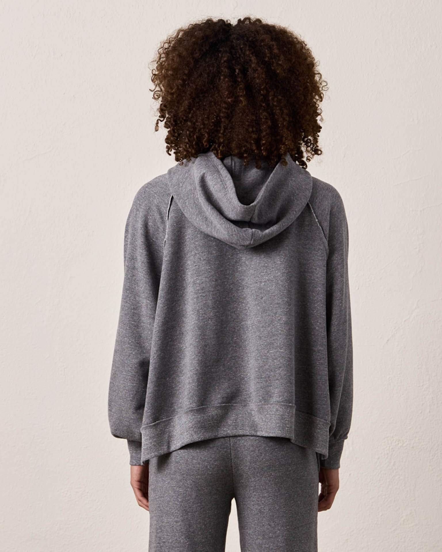 NSF Luma Oversize FT Poncho in Charcoal Heather Grey