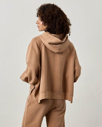 Luma Oversize FT Poncho in Faded Caramel - Bliss Boutiques