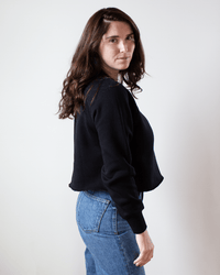 NSF Marco Crop Vintage Crew in Black