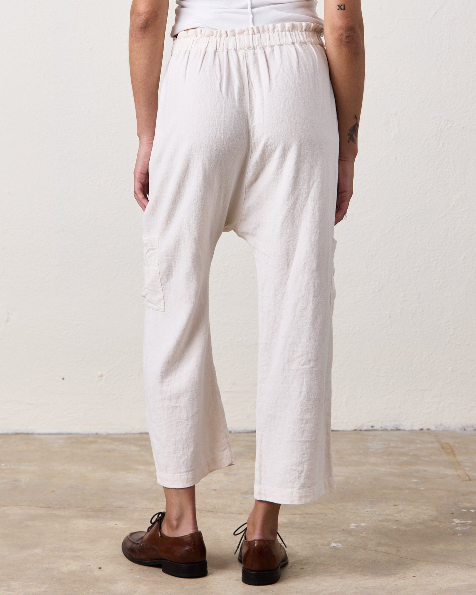 NSF Shailey Paperbag Waist Pants in Chalk