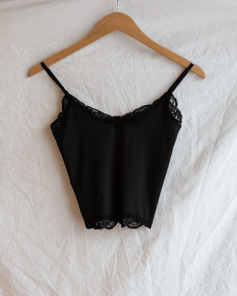 Only Hearts Del w/ Lace Cropped Cami in Black - Bliss Boutiques