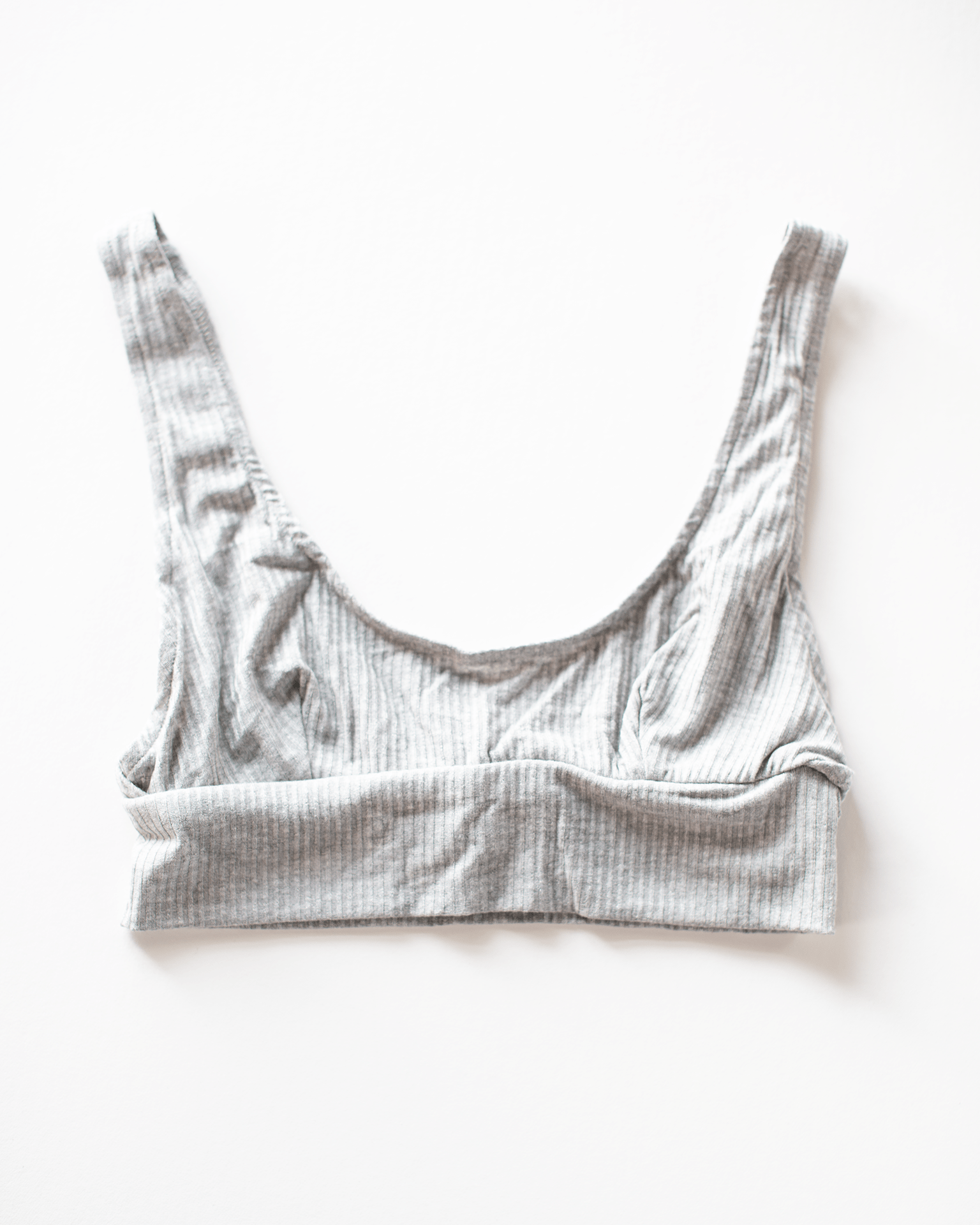 Only Hearts Tank Bralette & High Cut Brief Set in Heather Grey
