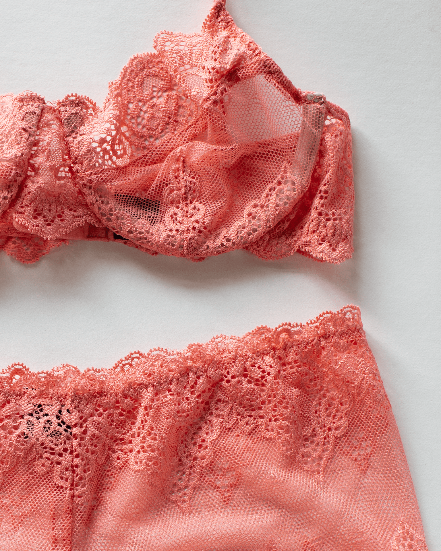 Only Hearts Underwire Bra & Hipster Set in Tangerine