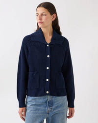 Demylee Clothing Parker Cotton Cardigan in Navy