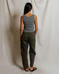 perfectwhitetee Blondie - Structured Rib Bra Friendly Tank in Dark Heather Grey 4 - Bliss Boutiques