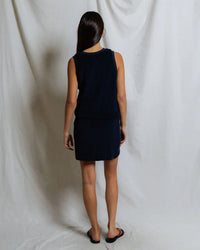 perfectwhitetee Emery - Loop Terry Skirt in Navy 3 - Bliss Boutiques