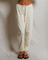 perfectwhitetee Johnny - French Terry Easy Sweatpant in Bright Ivory 1 - Bliss Boutiques