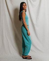 perfectwhitetee Johnny - French Terry Easy Sweatpant in Teal Blue 3 - Bliss Boutiques