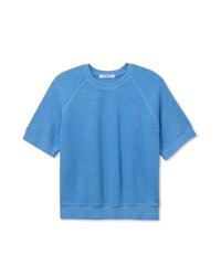 perfectwhitetee Kennedy - Core Fleece Short Sleeve in Pacific Blue 6 - Bliss Boutiques