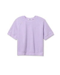 perfectwhitetee Kennedy - Core Fleece Short Sleeve in Ultraviolet 5 - Bliss Boutiques