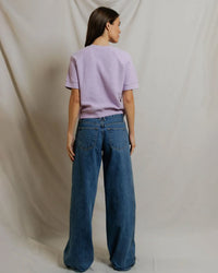 perfectwhitetee Kennedy - Core Fleece Short Sleeve in Ultraviolet 3 - Bliss Boutiques