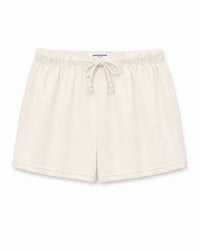 perfectwhitetee Layla - French Terry Sweat Shorts in Bright Ivory 4 - Bliss Boutiques