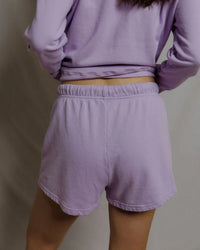 perfectwhitetee Layla - French Terry Sweat Shorts in Ultraviolet 4 - Bliss Boutiques