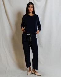 perfectwhitetee Saylor - Loop Terry Sweatshirt in Navy 2 - Bliss Boutiques