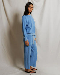 perfectwhitetee Saylor - Loop Terry Sweatshirt in Pacific Blue 4 - Bliss Boutiques
