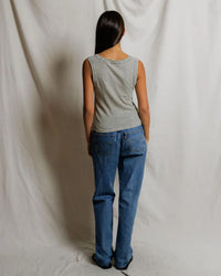 perfectwhitetee Vicky - Stripe Hemp Milk Cotton Tank in Natural/ Black Stripe 5 - Bliss Boutiques