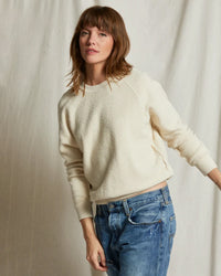 perfectwhitetee Ziggy - Inside Out Fleece Long Sleeve Shrunken Crewneck Sweatshirt in Sugar 1 - Bliss Boutiques