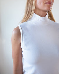 Prairie Underground Clothing Sleeveless Mockneck in White
