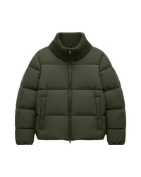 Save the Duck Soy Coat in Snake Green 1 - Bliss Boutiques
