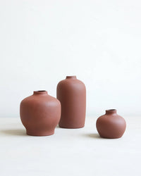 The Floral Society Home Earth Short Ceramic Blossom Vase in Earth
