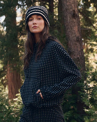 the Great Outdoors The Campfire Hoodie in Black Dot 4 - Bliss Boutiques