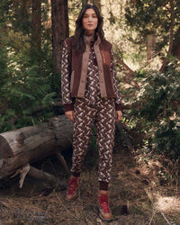 the Great Outdoors The Plush Crosswind Vest in Hickory w/ Choc Dot 2 - Bliss Boutiques