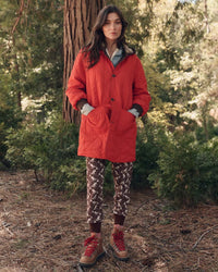 the Great Outdoors The Reversible Sawyer Puffer in Brown & Poppy 2 - Bliss Boutiques