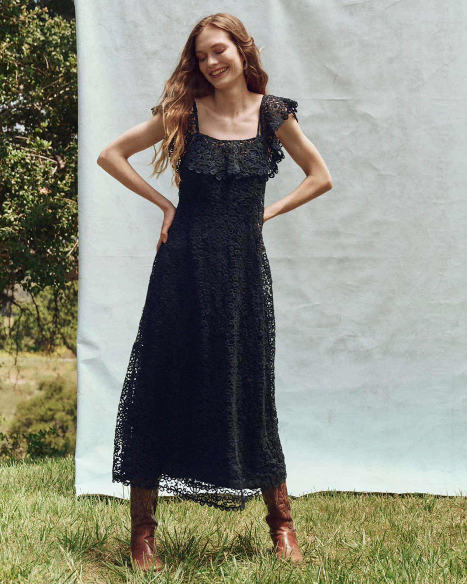 the Great The Balcony Dress in Navy