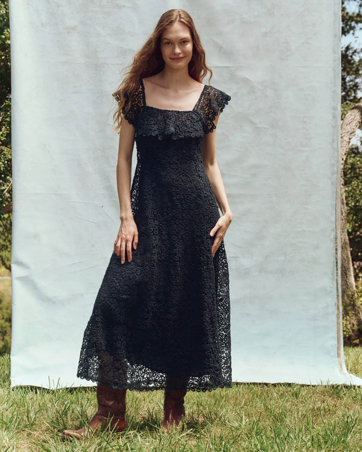 The Balcony Dress in Navy