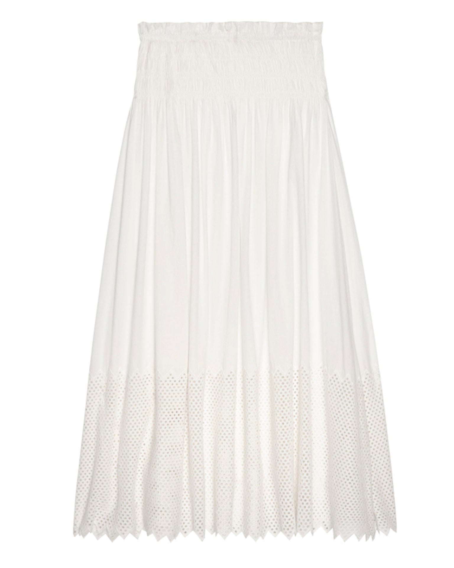 the Great The Canary Skirt w/ Honeycomb Eyelet in White