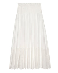 the Great The Canary Skirt w/ Honeycomb Eyelet in White