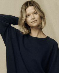 the Great The College Sweatshirt in True Navy