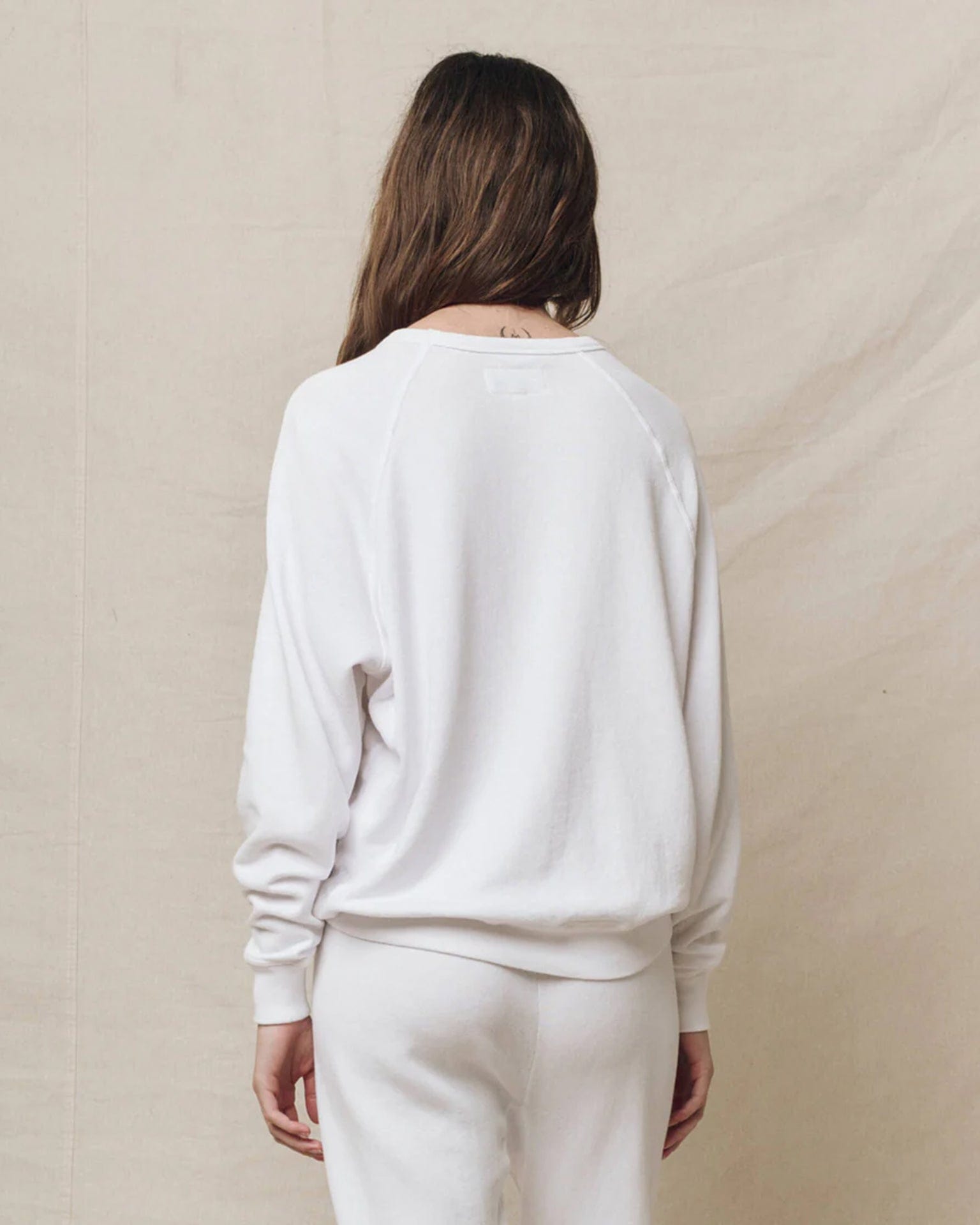 the Great The College Sweatshirt in True White