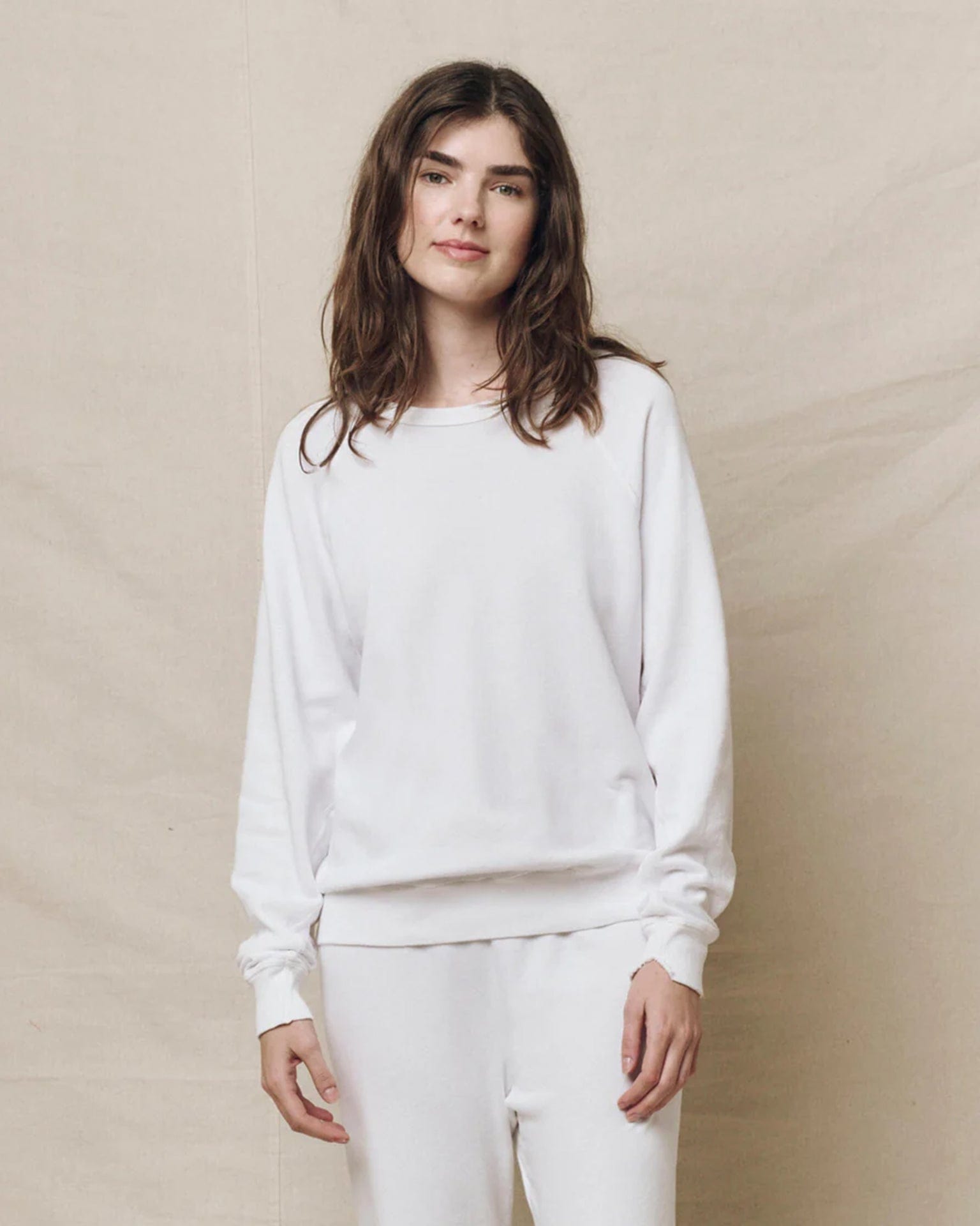 the Great The College Sweatshirt in True White