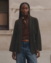the Great The Commander Riding Cardigan in Army 3 - Bliss Boutiques