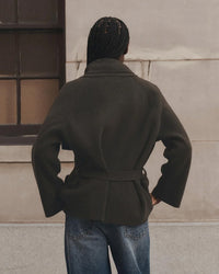 the Great The Commander Riding Cardigan in Army 5 - Bliss Boutiques