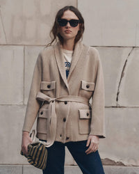 the Great The Commander Riding Cardigan in Cream 1 - Bliss Boutiques
