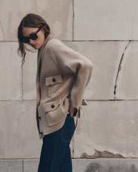 the Great The Commander Riding Cardigan in Cream 4 - Bliss Boutiques