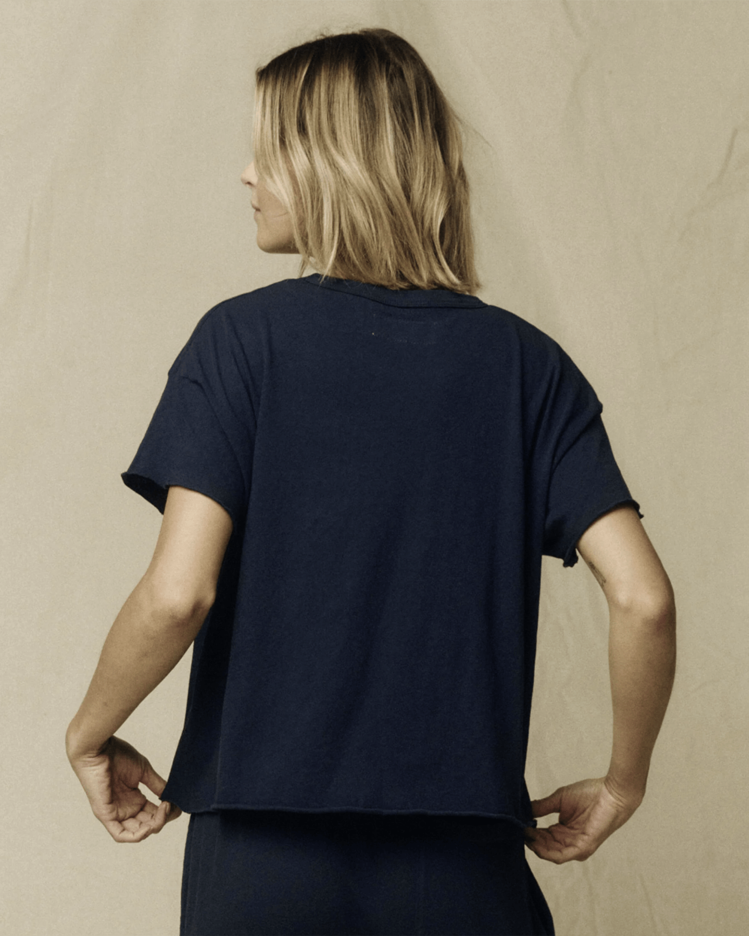 the Great The Crop Tee in True Navy