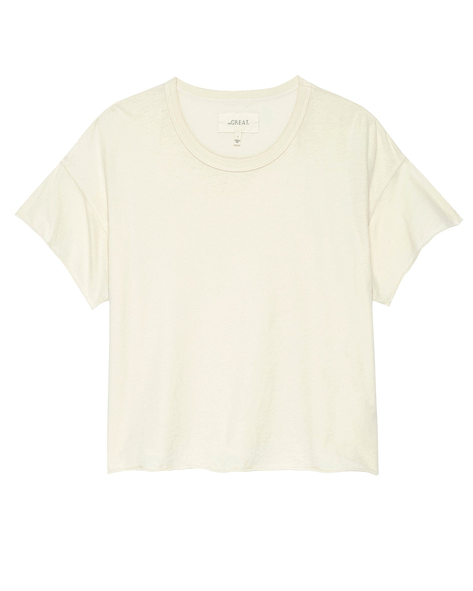 the Great The Crop Tee in Washed White