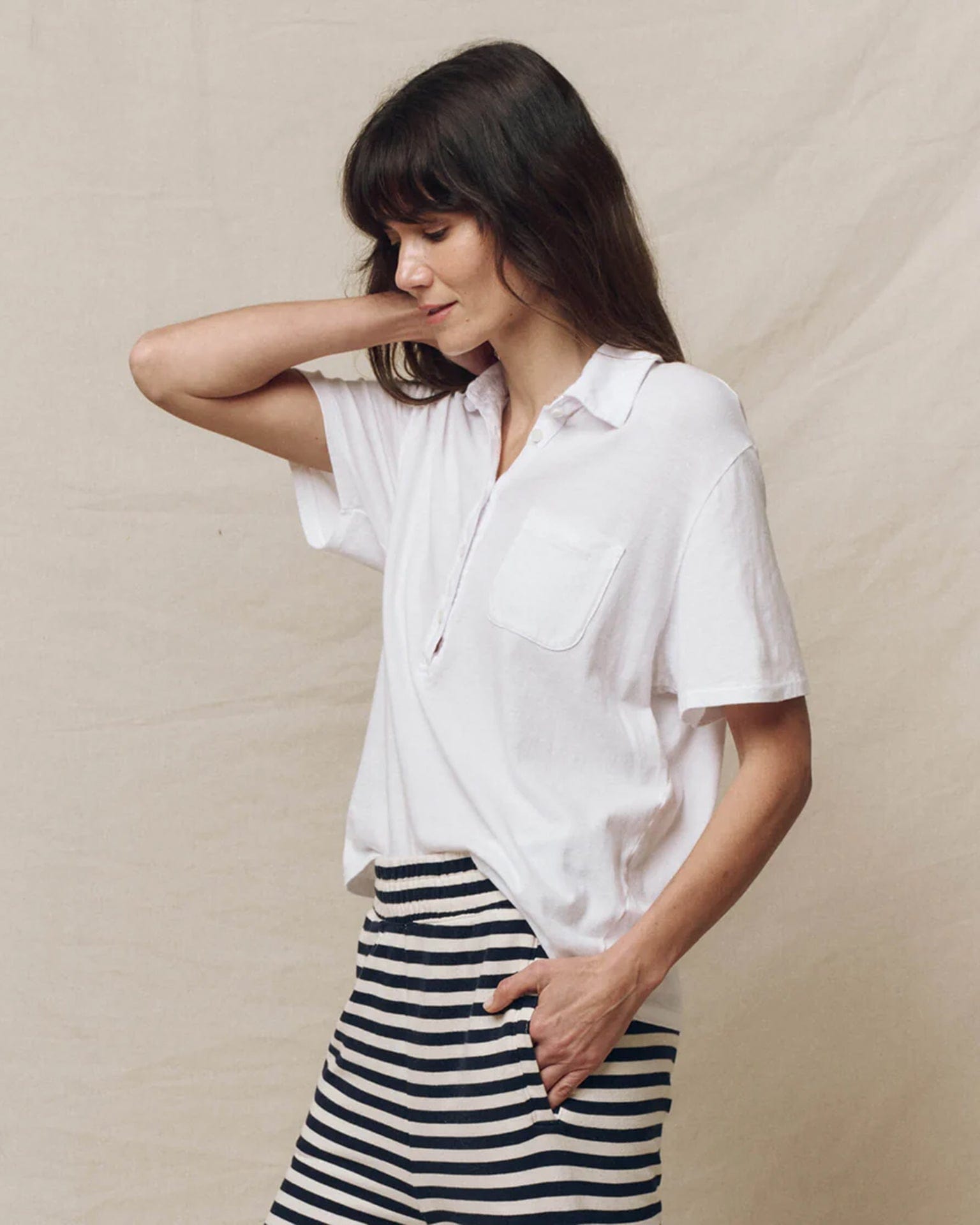 the Great The Lacrosse Polo in True White