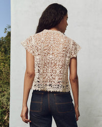 the Great The Lattice Top w/ Cami in Cream