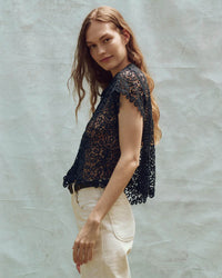 the Great The Lattice Top w/ Cami in Navy