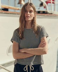the Great The Little Tee in Navy Stripe 1 - Bliss Boutiques