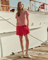 the Great The Little Tee in Pimento Stripe 2 - Bliss Boutiques