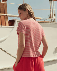 the Great The Little Tee in Pimento Stripe 4 - Bliss Boutiques