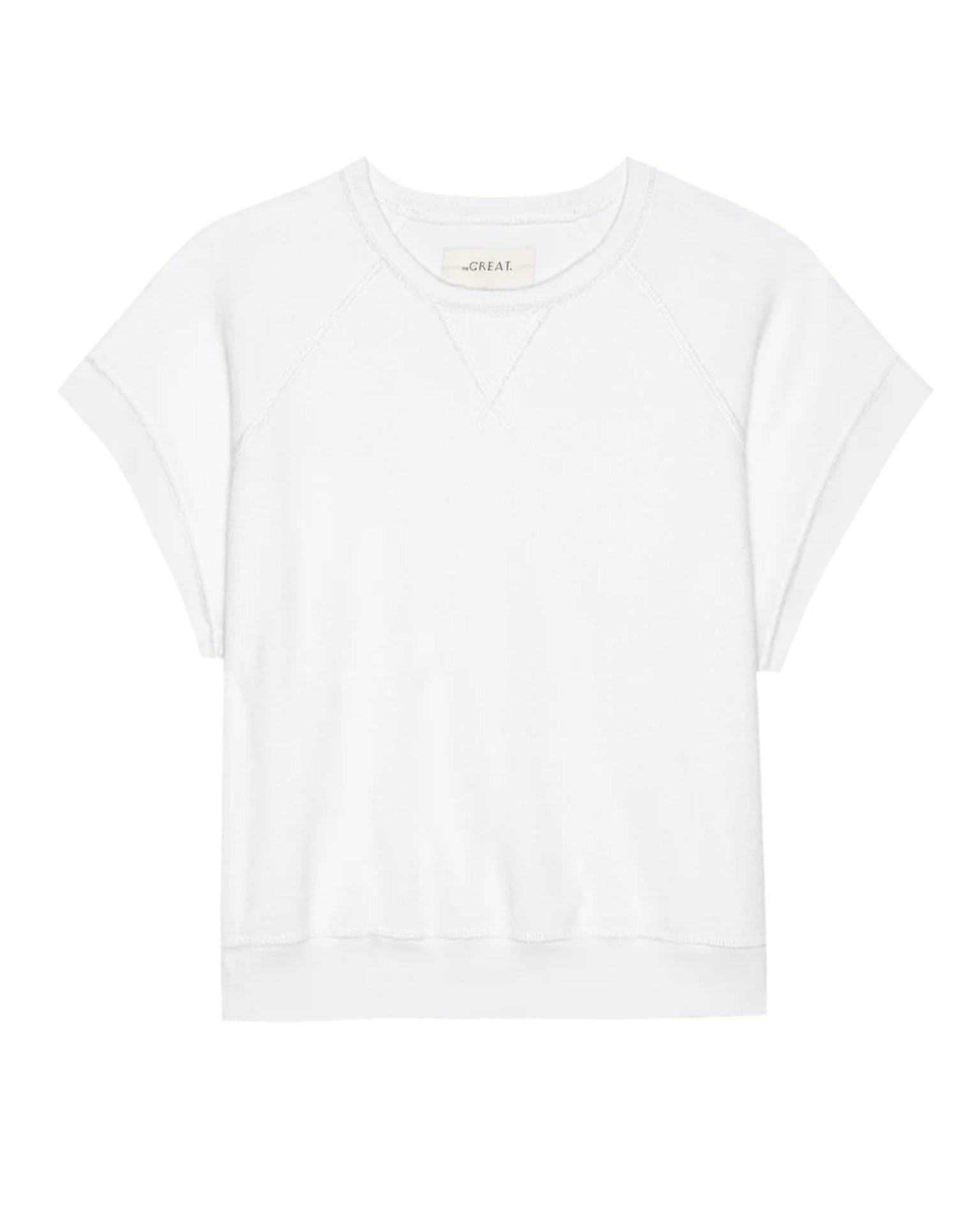 the Great The Micro Terry Wedge Sweatshirt in True White