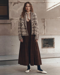 the Great The Nordic Flower Lodge Cardigan in Marled Chestnut 2 - Bliss Boutiques