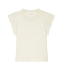 the Great The Peak Shoulder Tee in Washed White