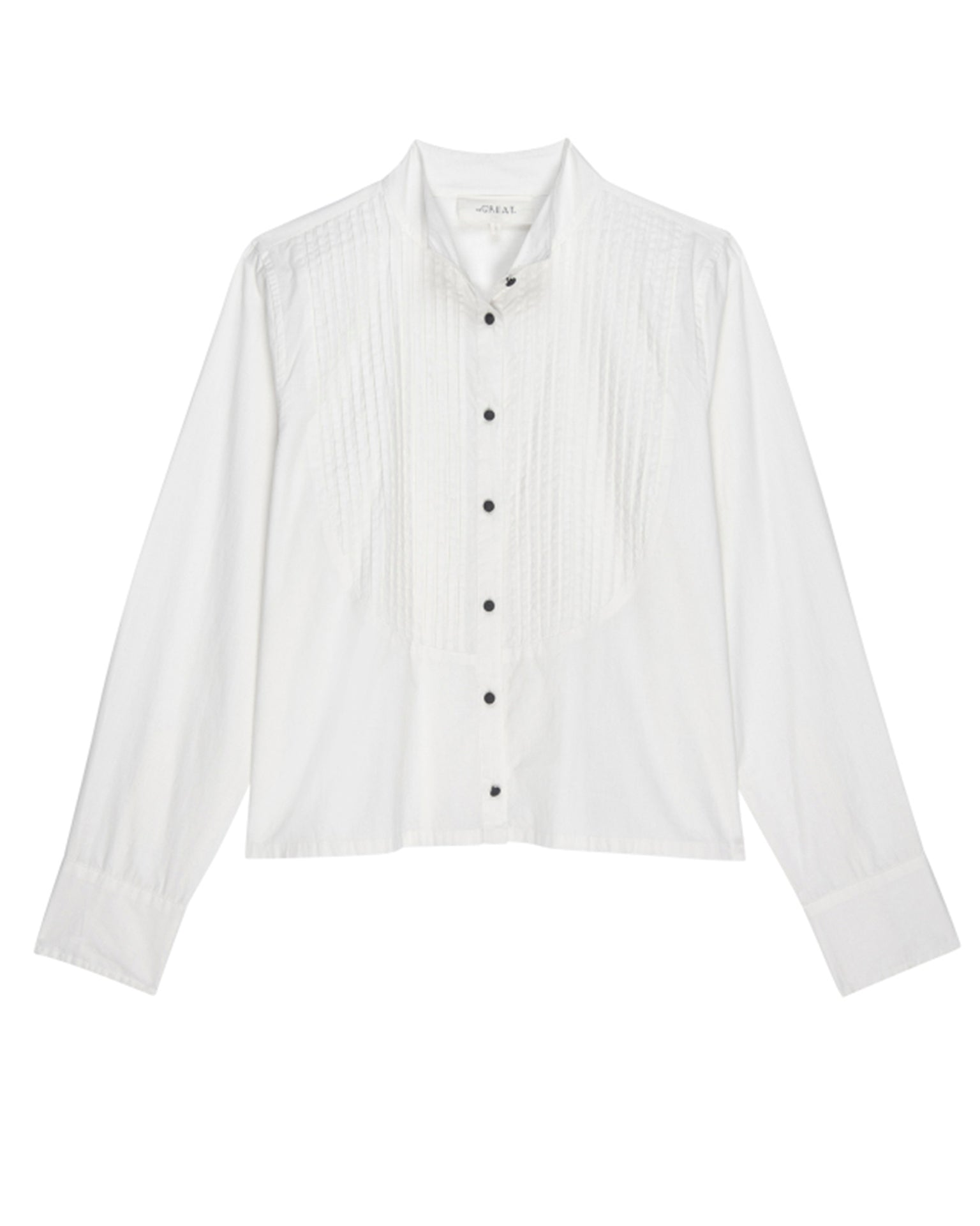 the Great The Pleated Tux Top in White